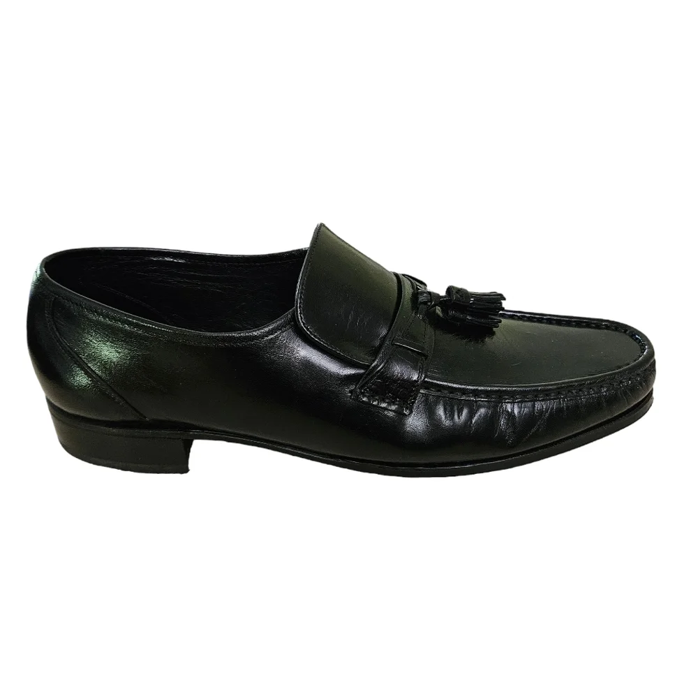 Florsheim Como Tassel Dress Shoes Men 13B Black Leather